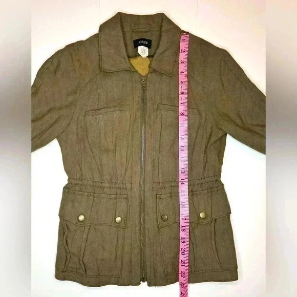 J. CREW Womens Flight Jacket Olive Green Anorak Utility Jacket, Size 2 - Picture 5 of 10